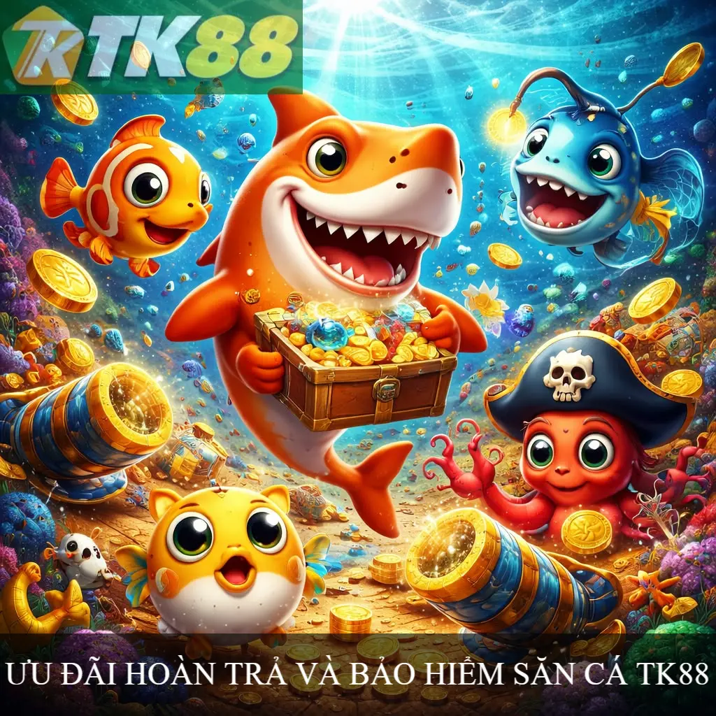 ƯU ĐÃI HOÀN TRẢ VÀ BẢO HIỂM SĂN CÁ TK88